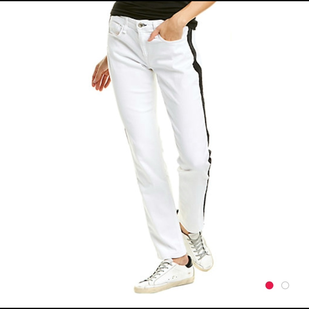 rag & bone Dre Off-White Low-Rise Slim Boyfriend Jean